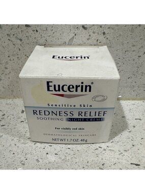 Eucerin Redness Relief Night Cream  Creme 1.7 oz Sealed